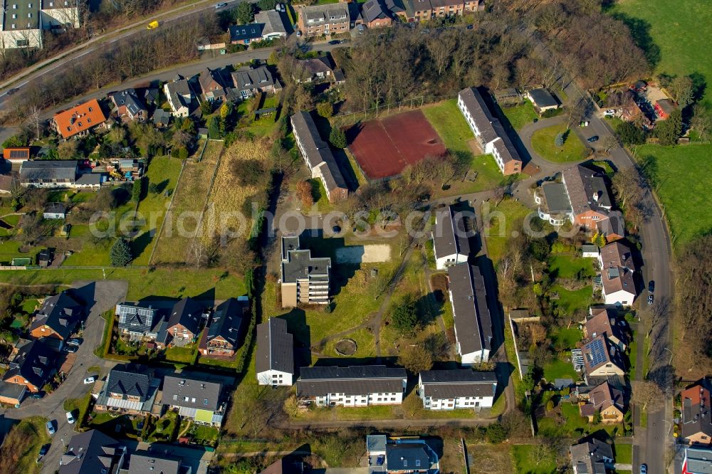 Aerial image Neukirchen - Campus buildings of CJD Vocational Training Center Niederrhein in Neukirchen in North Rhine-Westphalia