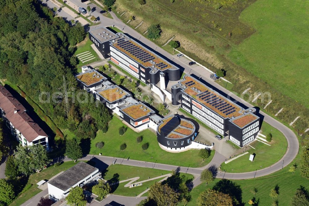 Aerial image Lörrach - Campus building of the Baden-Wuerttemberg Cooperative State University, former University of Cooperative Education BA BW in Loerrach in the state Baden-Wurttemberg, Germany