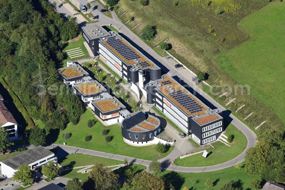 Aerial photograph Lörrach - Campus building of the Baden-Wuerttemberg Cooperative State University, former University of Cooperative Education BA BW in Loerrach in the state Baden-Wurttemberg, Germany