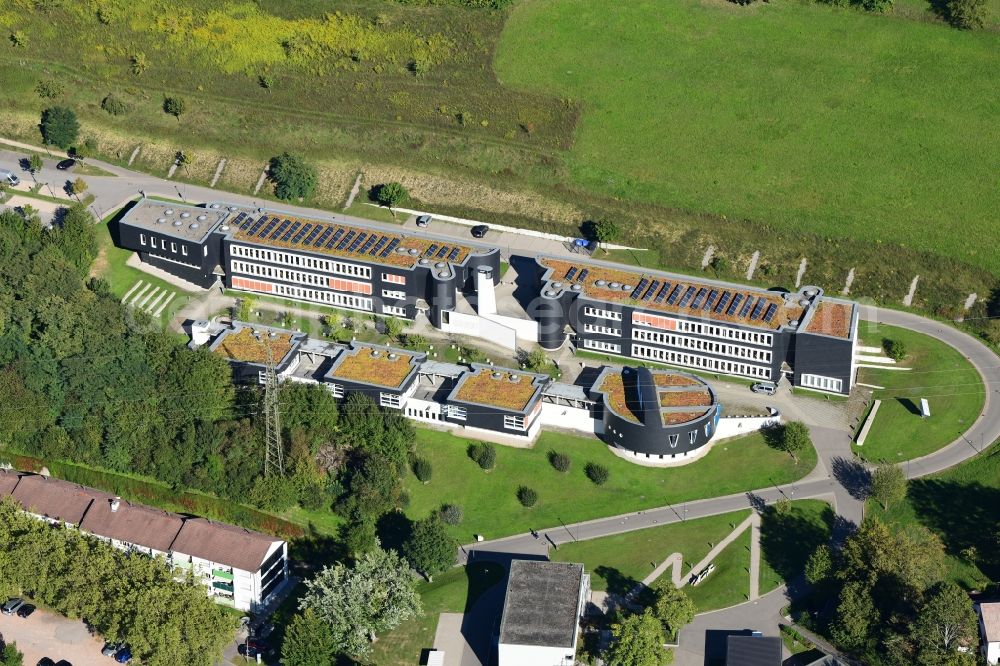 Aerial image Lörrach - Campus building of the Baden-Wuerttemberg Cooperative State University, former University of Cooperative Education BA BW in Loerrach in the state Baden-Wurttemberg, Germany