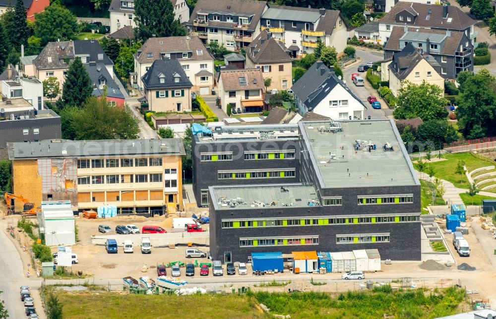 Heiligenhaus from the bird's eye view: New construction building campus of Applied Sciences Bochum Am Hefelpark in Heiligenhaus in North Rhine-Westphalia