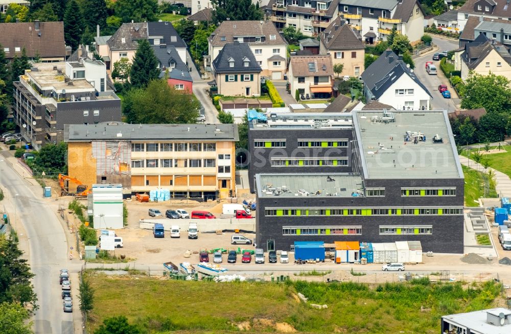 Aerial image Heiligenhaus - New construction building campus of Applied Sciences Bochum Am Hefelpark in Heiligenhaus in North Rhine-Westphalia