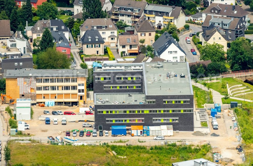 Aerial photograph Heiligenhaus - New construction building campus of Applied Sciences Bochum Am Hefelpark in Heiligenhaus in North Rhine-Westphalia