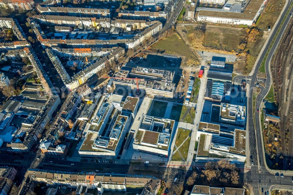 Aerial image Düsseldorf - Campus building of Applied Sciences University Dusseldorf - Campus Derendorf in Dusseldorf in North Rhine-Westphalia