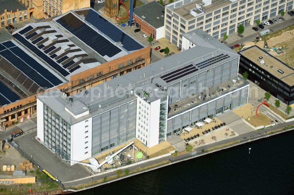 Berlin from the bird's eye view: Campus building of the University of Applied Sciences HTW Wilhelminenhof Gebaeude G on Wilhelminenhofstrasse in the district Schoeneweide in Berlin, Germany