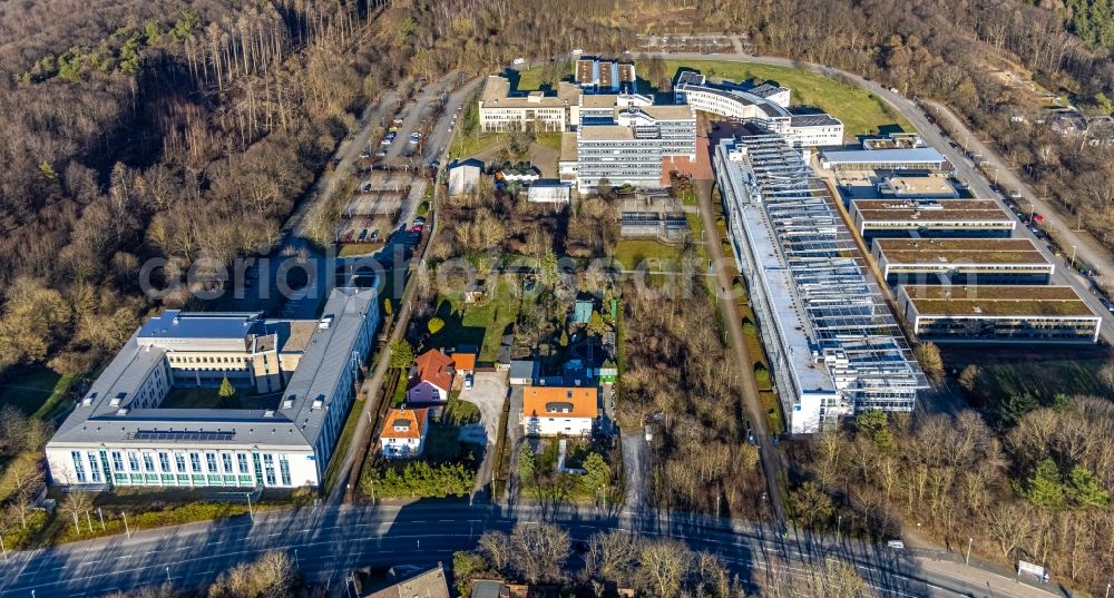 Hagen from above - Campus building of the distant university Hagen at Feithstreet in Hagen in the state North Rhine-Westphalia