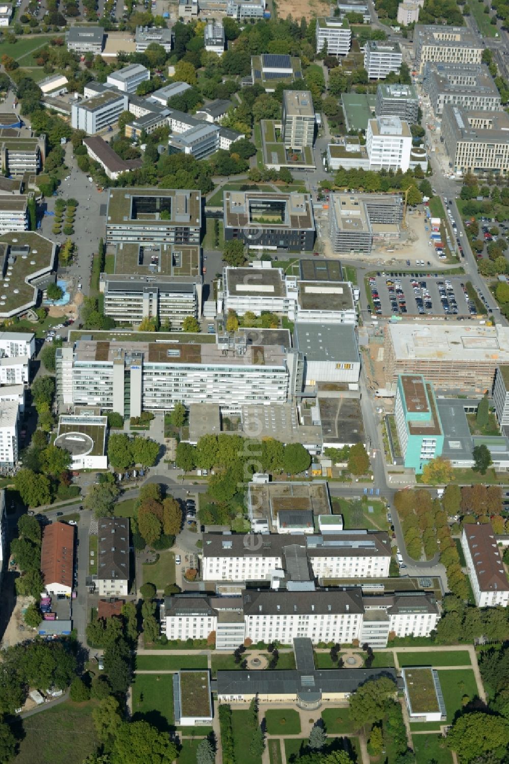 Aerial photograph Heidelberg - Campus building of the university in Heidelberg in the state of Baden-Wuerttemberg