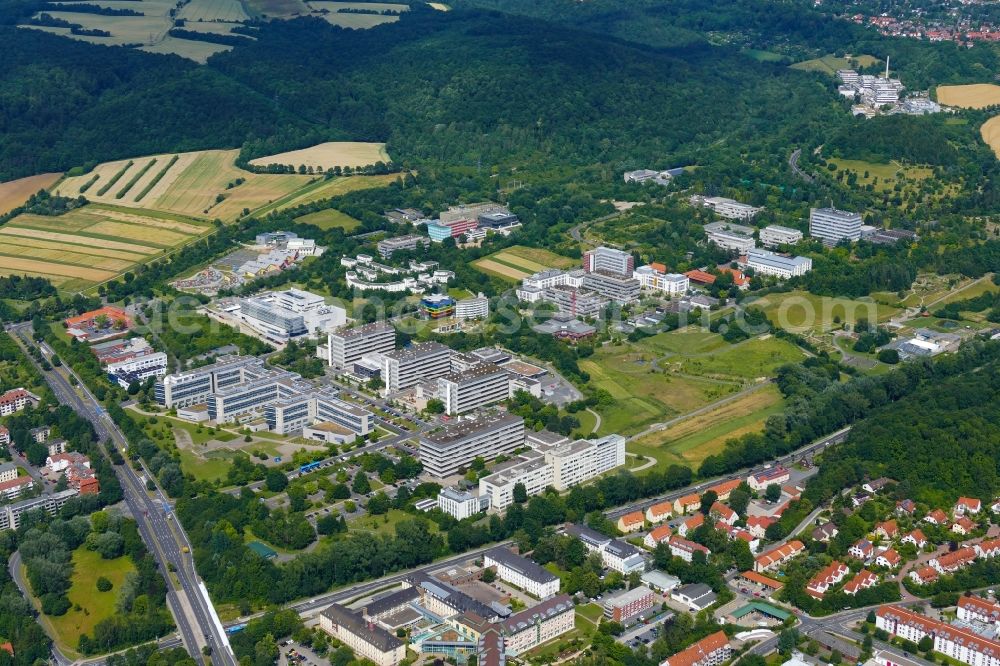 Göttingen from above - Campus building of the university Georg-August-Universitaet Goettingen - Nordbereich - in Goettingen in the state Lower Saxony