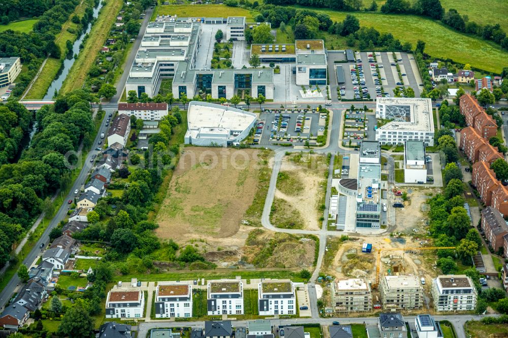 Aerial image Hamm - Campus building of the Hochschule Lippstadt on street Marker Allee in the district Lippstadt in Hamm at Ruhrgebiet in the state North Rhine-Westphalia, Germany