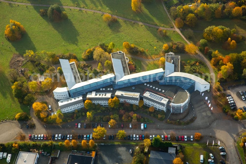 Witten from above - Campus building of the Wolfgang Gerbere university Witten/Herdecke in Witten in the state of North Rhine-Westphalia