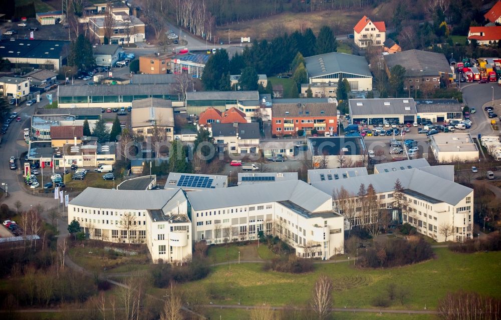 Aerial photograph Witten - Campus building of the Wolfgang Gerbere university Witten/Herdecke in Witten in the state of North Rhine-Westphalia