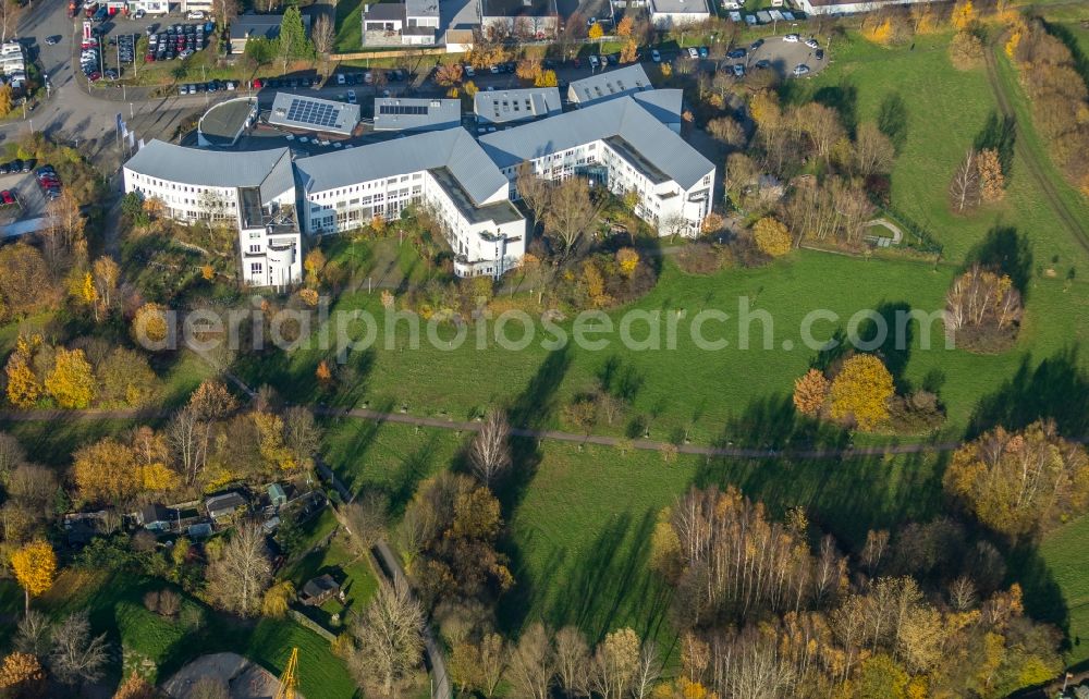 Aerial photograph Witten - Campus building of the Wolfgang Gerbere university Witten/Herdecke in Witten in the state of North Rhine-Westphalia