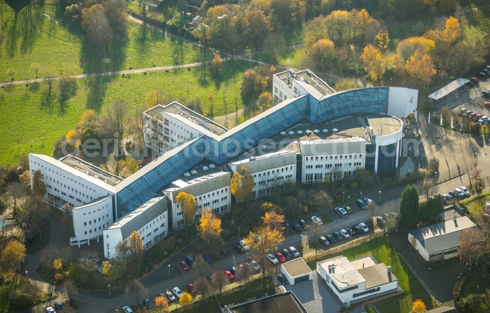 Aerial image Witten - Campus building of the Wolfgang Gerbere university Witten/Herdecke in Witten in the state of North Rhine-Westphalia