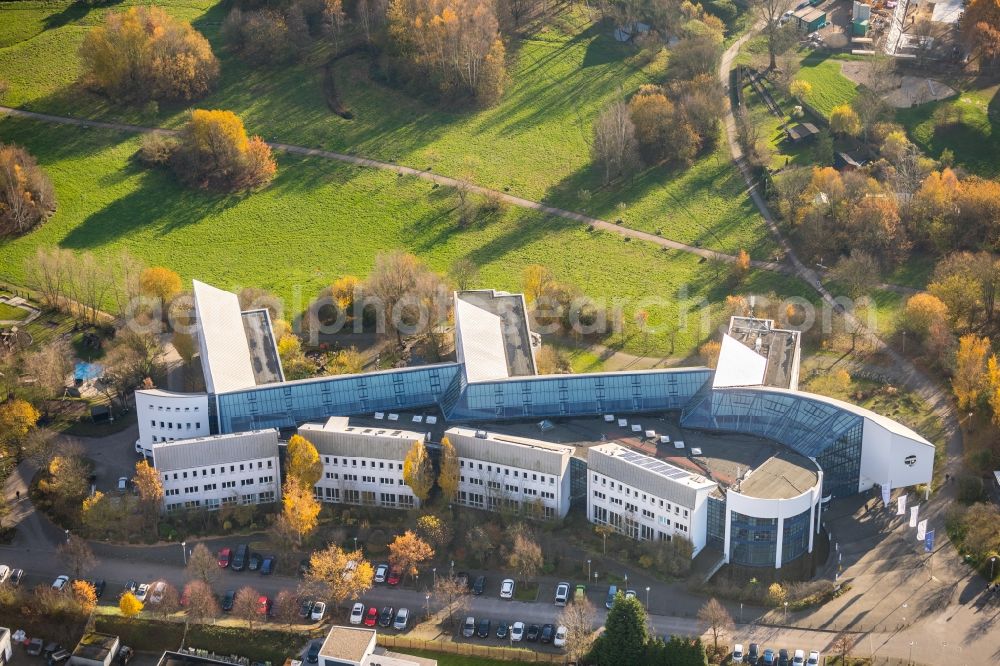 Aerial photograph Witten - Campus building of the Wolfgang Gerbere university Witten/Herdecke in Witten in the state of North Rhine-Westphalia