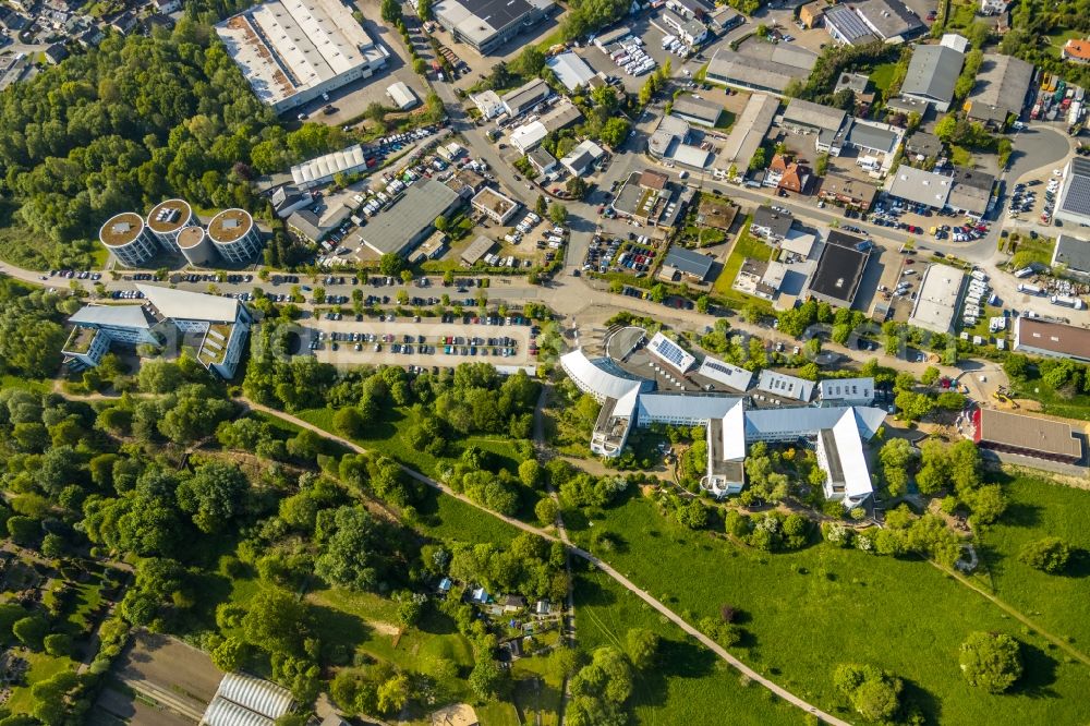 Aerial photograph Witten - Campus building of the Wolfgang Gerbere university Witten/Herdecke in Witten in the state of North Rhine-Westphalia