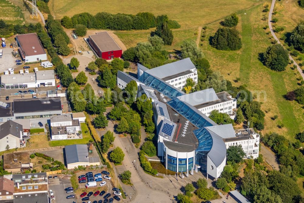 Aerial image Witten - Campus building of the Wolfgang Gerbere university Witten/Herdecke in Witten in the state of North Rhine-Westphalia