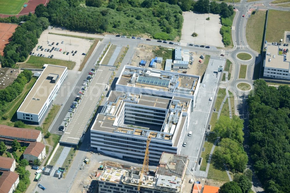 Aerial image Bochum - Campus building of the university Aesculap-Akademie on the Health Campus in Bochum in the state North Rhine-Westphalia