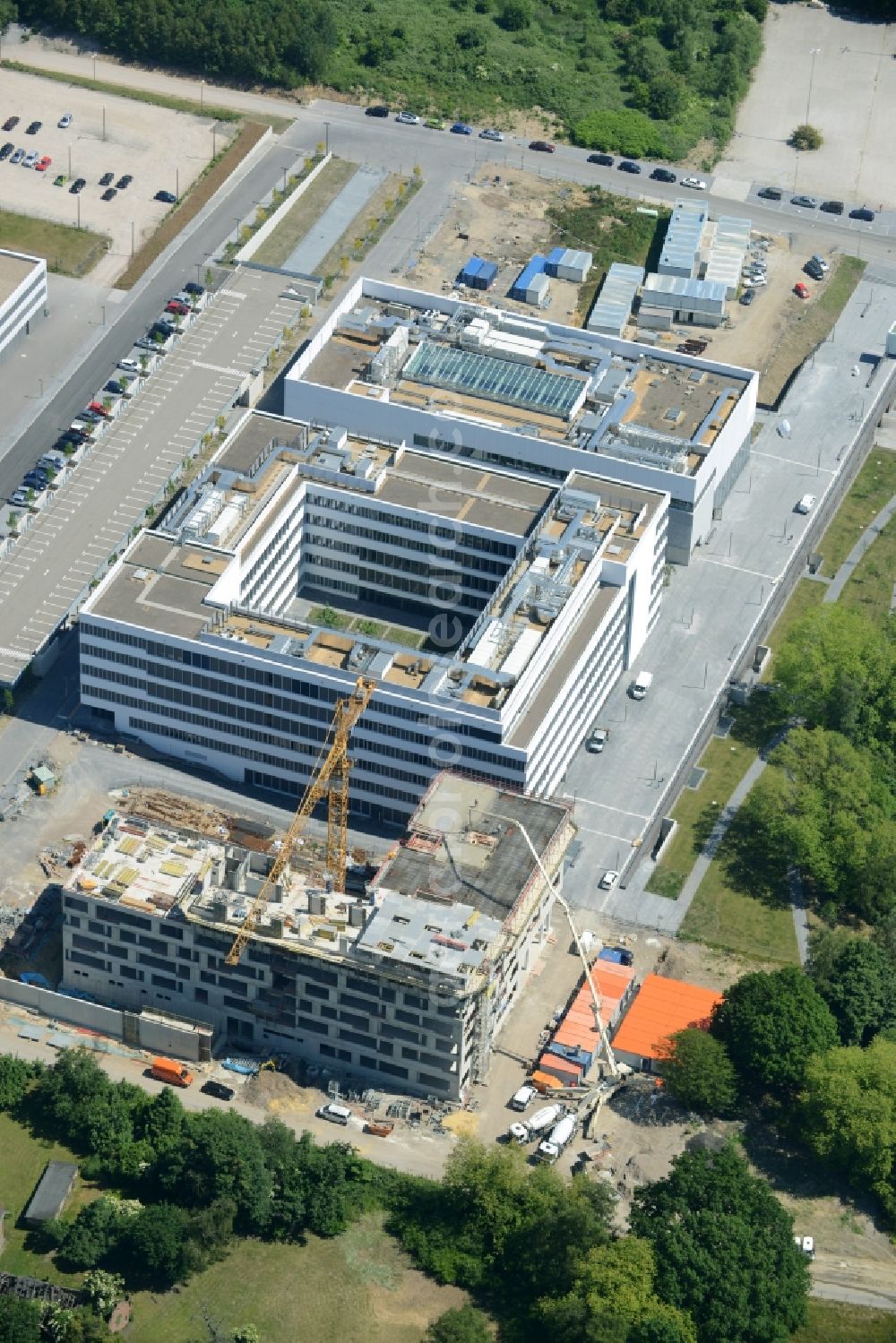 Aerial photograph Bochum - Campus building of the university Aesculap-Akademie on the Health Campus in Bochum in the state North Rhine-Westphalia