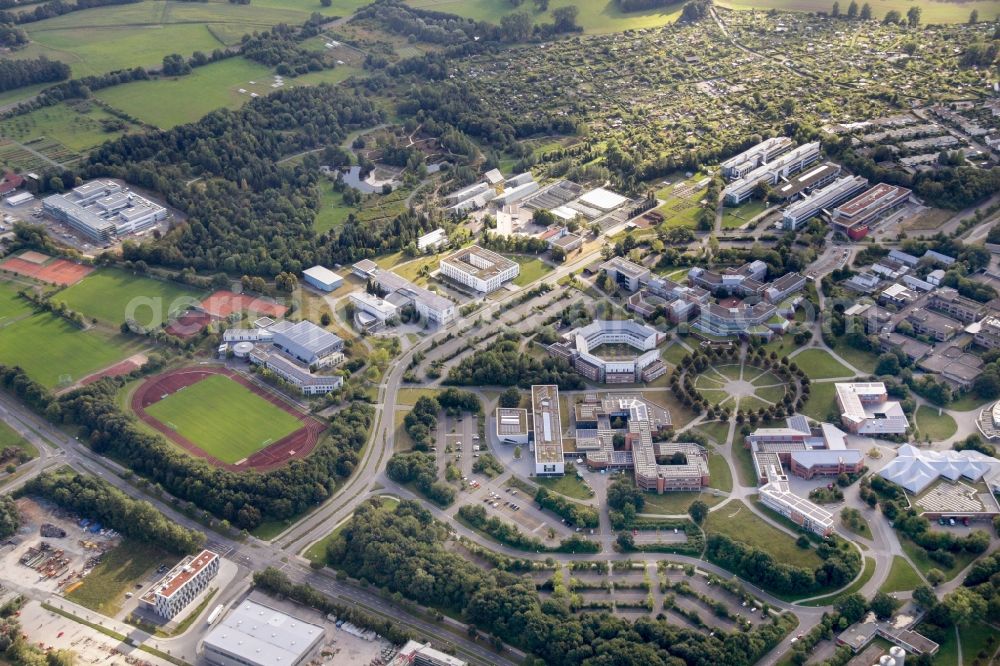 Bayreuth from above - Campus building of the university in Bayreuth in the state Bavaria