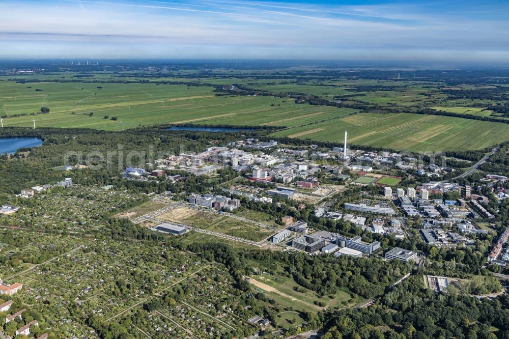 Bremen from above - Campus building of the university Bremen on Bibliothekstrasse in the district Lehe in Bremen, Germany