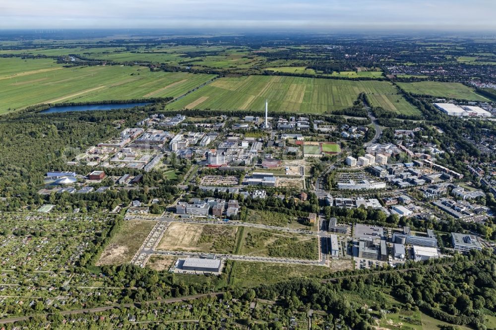 Bremen from the bird's eye view: Campus building of the university Bremen on Bibliothekstrasse in the district Lehe in Bremen, Germany