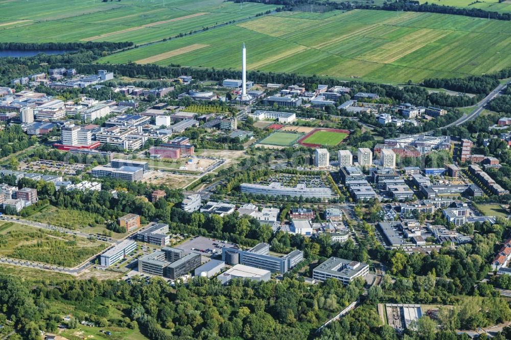 Aerial photograph Bremen - Campus building of the university Bremen on Bibliothekstrasse in the district Lehe in Bremen, Germany