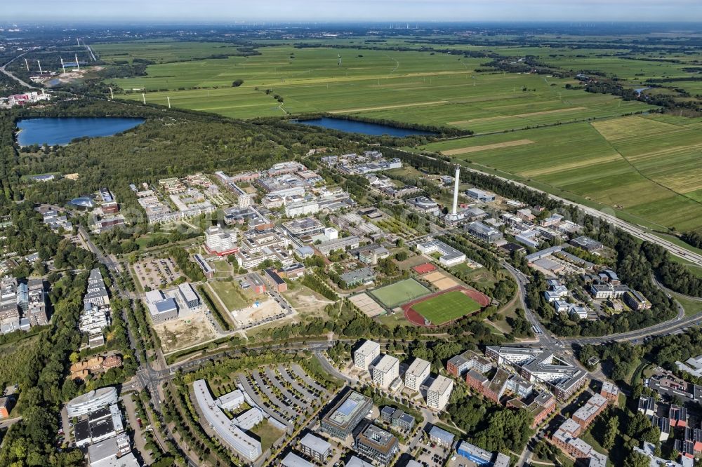 Aerial photograph Bremen - Campus building of the university Bremen on Bibliothekstrasse in the district Lehe in Bremen, Germany