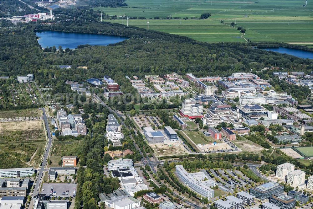 Aerial image Bremen - Campus building of the university Bremen on Bibliothekstrasse in the district Lehe in Bremen, Germany