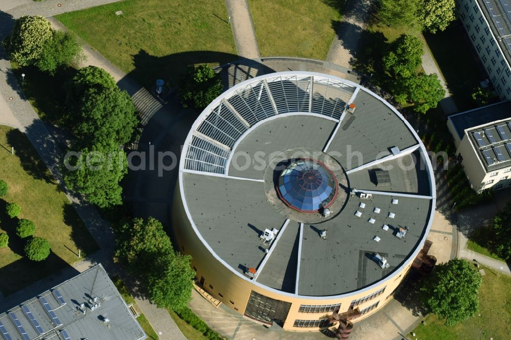 Senftenberg from above - Campus building of the university BTU Cottbus-Senftenberg in Senftenberg in the state Brandenburg, Germany