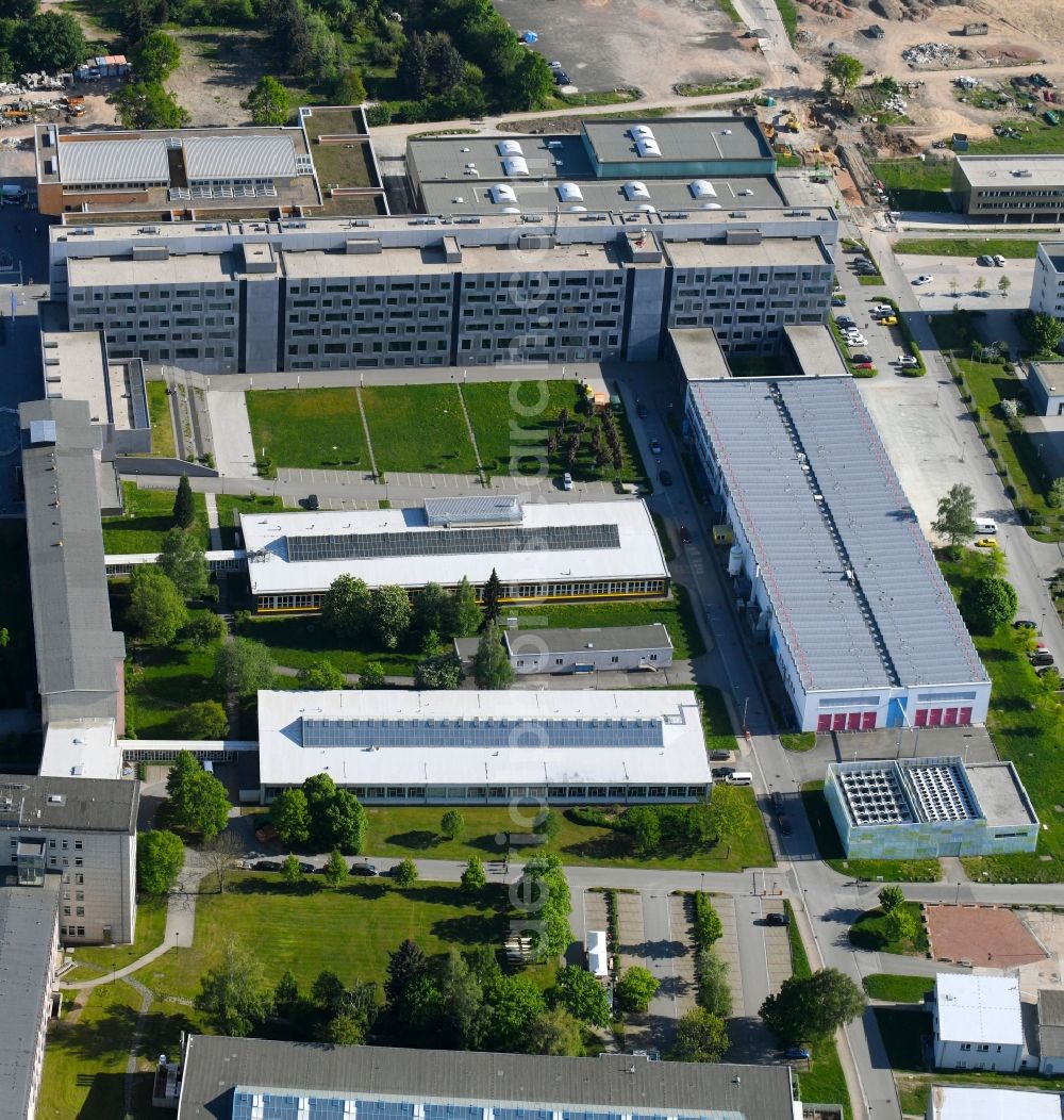 Aerial photograph Chemnitz - Campus building of the university TU Chemnitz in Chemnitz in the state Saxony, Germany