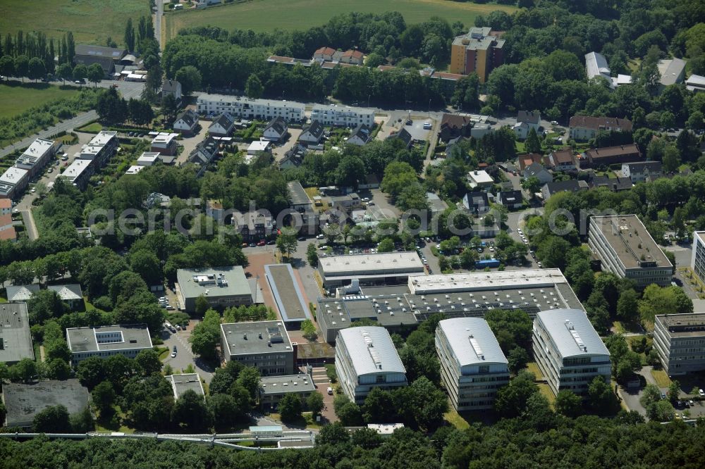 Aerial photograph Dortmund - Campus south building of the university in Dortmund in the state North Rhine-Westphalia