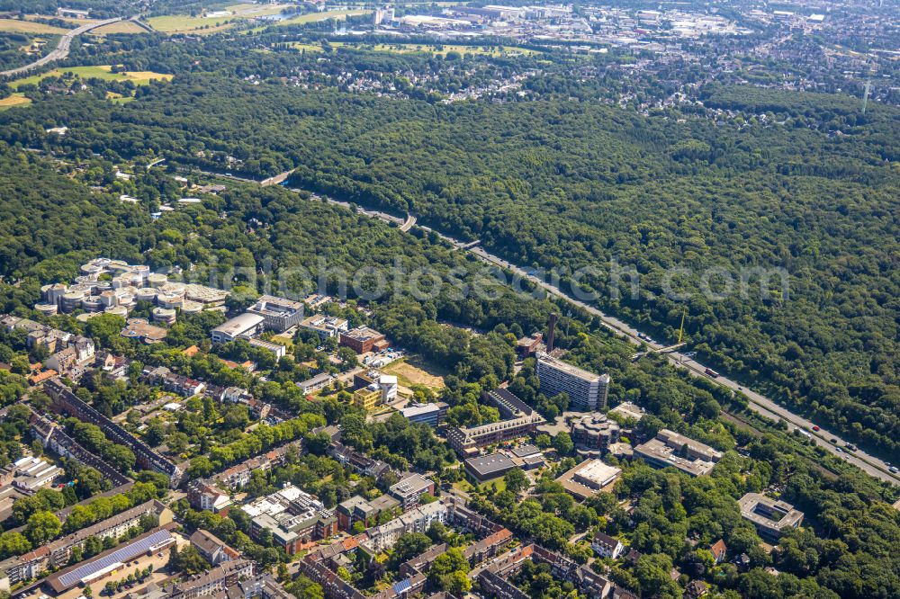 Duisburg from above - Campus building of the university Duisburg-Essen in Duisburg in the state North Rhine-Westphalia