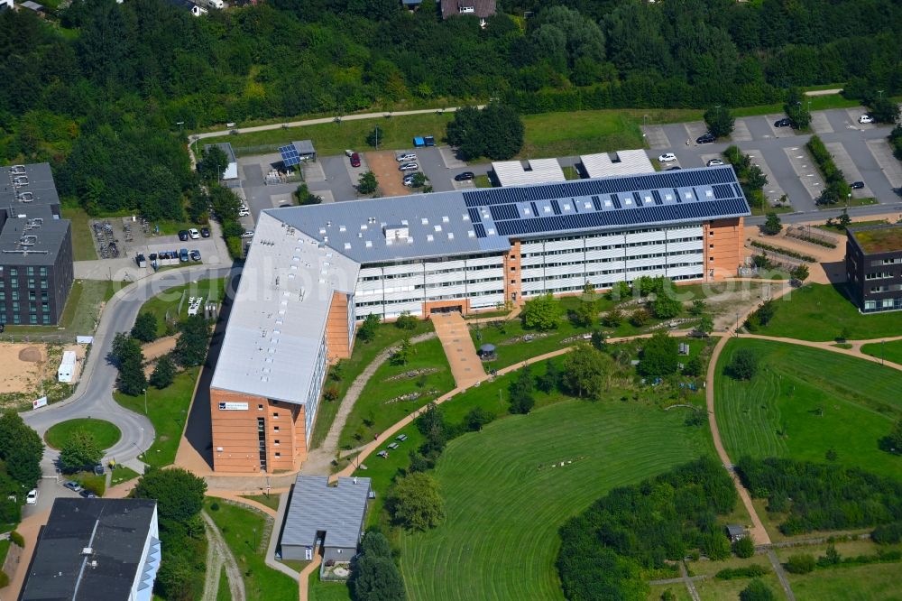 Aerial image Flensburg - Campus building of the university EUF Europa-Universitaet Flensburg in the district Suenderup in Flensburg in the state Schleswig-Holstein, Germany