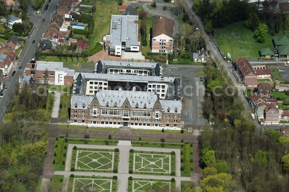 Aerial image Lens - Palais Campus building of the university Faculté des Sciences an der Jean Perrin Rue Jean Souvraz in Lens in Nord-Pas-de-Calais Picardy, France