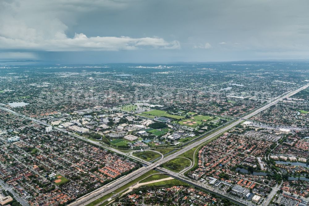 Aerial photograph Miami - Campus building of the university Florida International University in Miami in Florida, United States of America