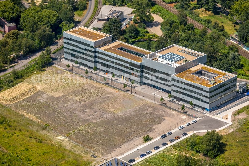 Aerial photograph Essen - Campus building of the university Folkwang Universitaet Der Kuenste on Martin-Kremmer-Strasse in Essen in the state North Rhine-Westphalia, Germany