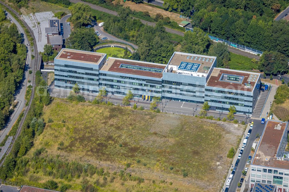 Essen from the bird's eye view: Campus building of the university Folkwang Universitaet Der Kuenste on Martin-Kremmer-Strasse in Essen in the state North Rhine-Westphalia, Germany