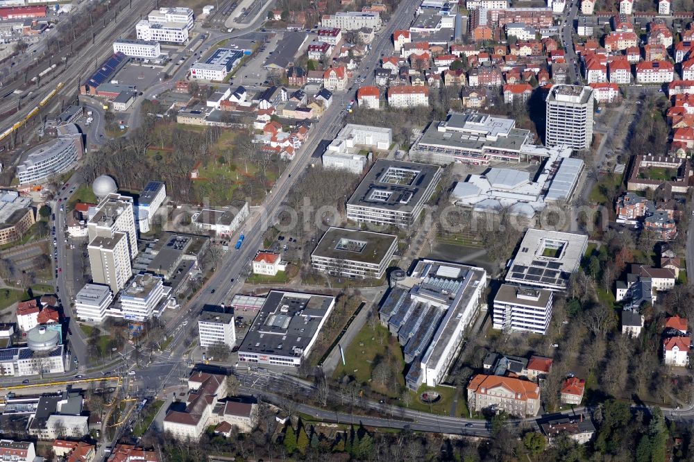 Göttingen from the bird's eye view: Campus building of the university Goerg-August-Universitaet in Goettingen in the state Lower Saxony, Germany