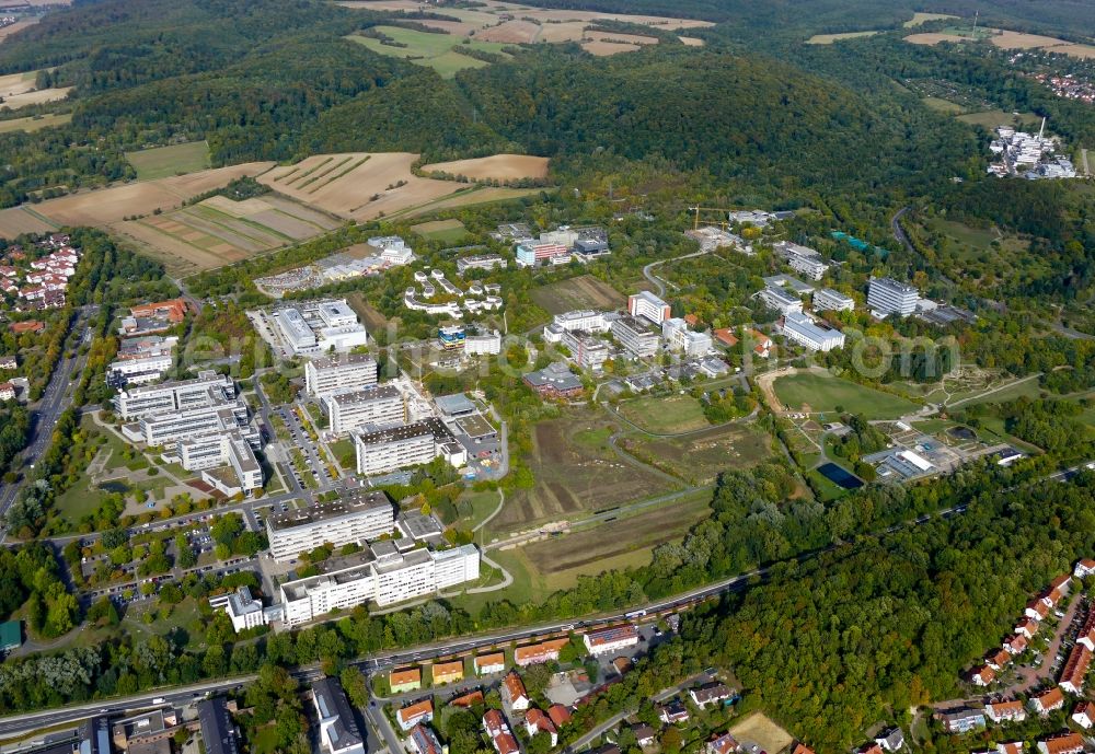 Göttingen from above - Campus building of the university Goettingen - Nord Campus in Goettingen in the state Lower Saxony, Germany