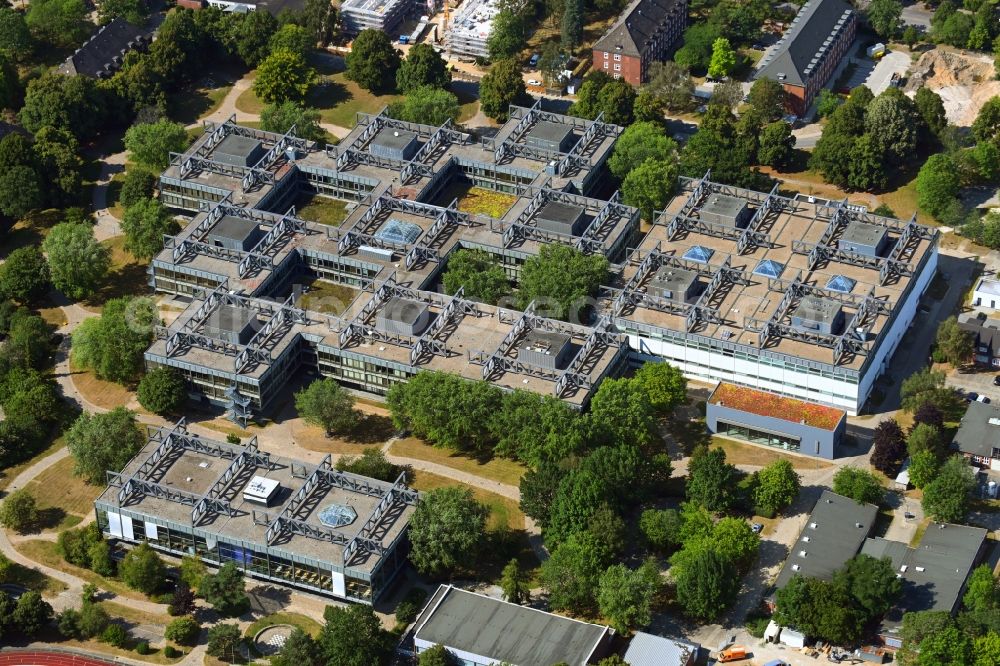 Aerial photograph Hamburg - Campus building of the university of Helmut-Schmidt-University of Bundeswehr on Holstenhofweg in Hamburg, Germany