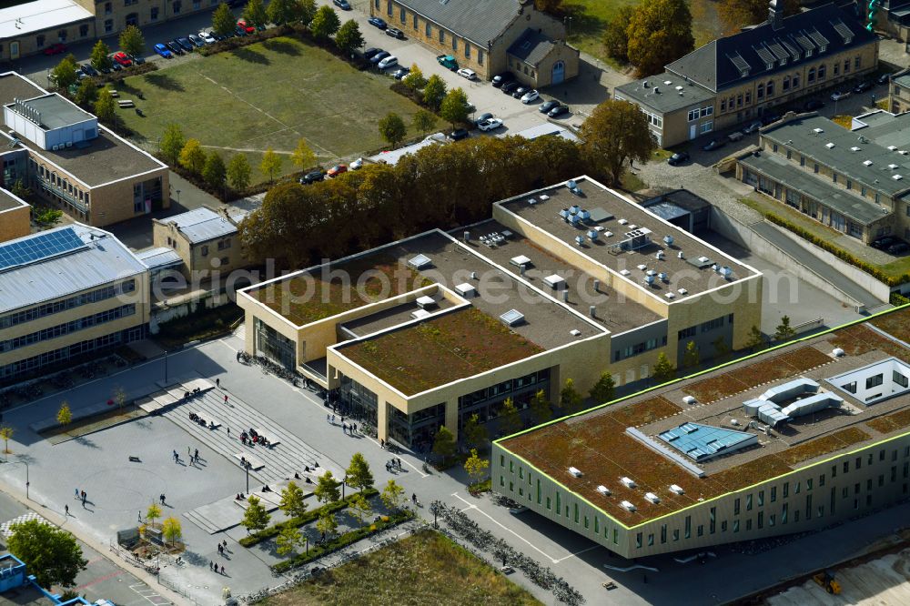 Osnabrück from above - Campus building of the university Hochschule Osnabrueck on street Barbarastrasse in the district Westerberg in Osnabrueck in the state Lower Saxony, Germany