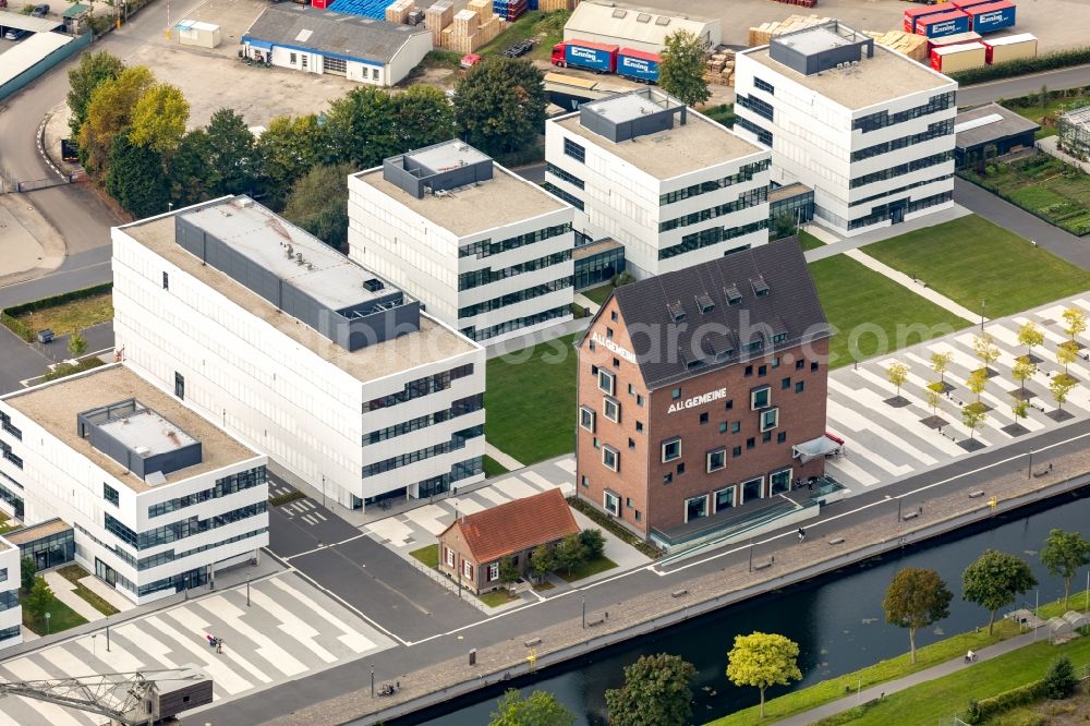 Kleve from the bird's eye view: Campus building of the university Hochschule Rhein-Waal in Kleve in the state North Rhine-Westphalia, Germany