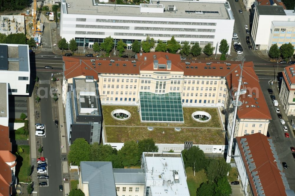 Aerial photograph Leipzig - Campus building of the university HTKW Hochschule fuer Telekommunikation Leipzig an der Gustav-Freytag-Strasse in Leipzig in the state Saxony