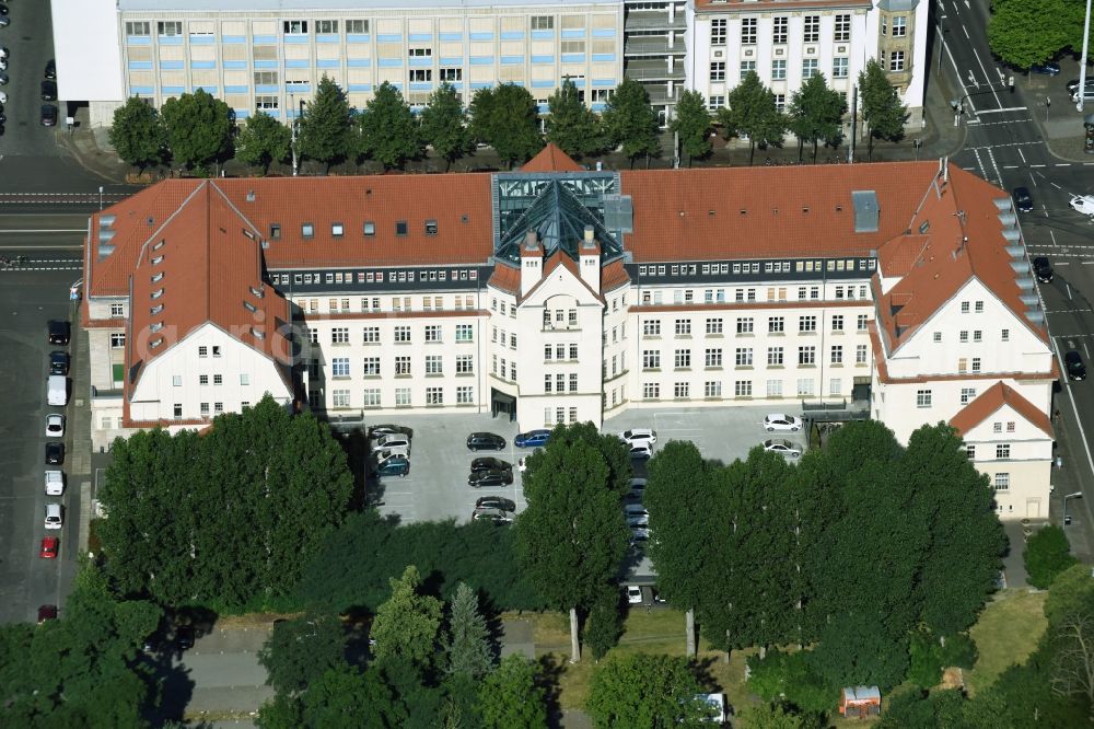 Aerial photograph Leipzig - Campus building of the university HTKW Hochschule fuer Telekommunikation Leipzig an der Gustav-Freytag-Strasse in Leipzig in the state Saxony