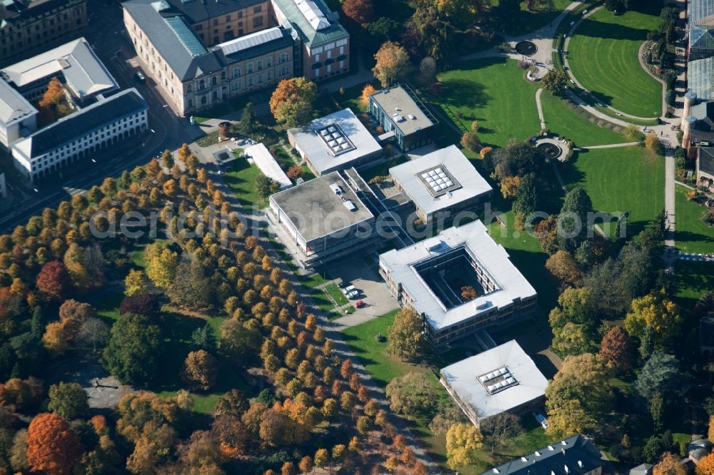 Aerial photograph Karlsruhe - Campus building of the university KIT in Karlsruhe in the state Baden-Wuerttemberg