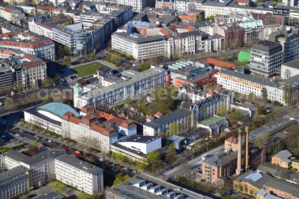 Aerial image Berlin - Campus building of the university of Kuenste Berlin on Hardenbergstrasse in Berlin, Germany