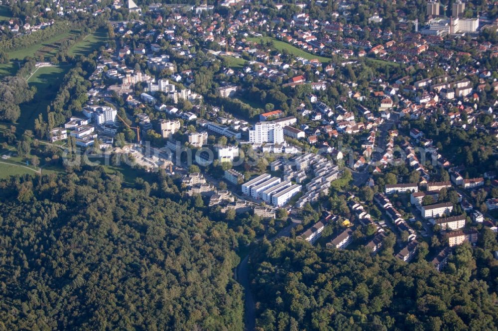 Konstanz from above - Campus building of the university Konstanz in the district Egg in Konstanz in the state Baden-Wuerttemberg, Germany