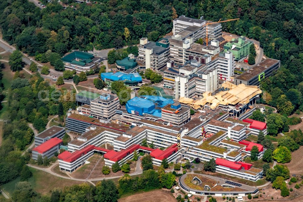 Aerial photograph Konstanz - Campus building of the university Konstanz in the district Egg in Konstanz in the state Baden-Wurttemberg, Germany