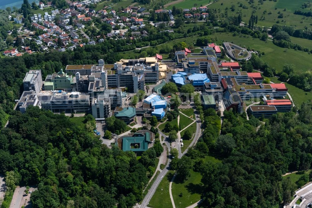 Konstanz from the bird's eye view: Campus building of the university Konstanz in the district Egg in Konstanz in the state Baden-Wurttemberg, Germany