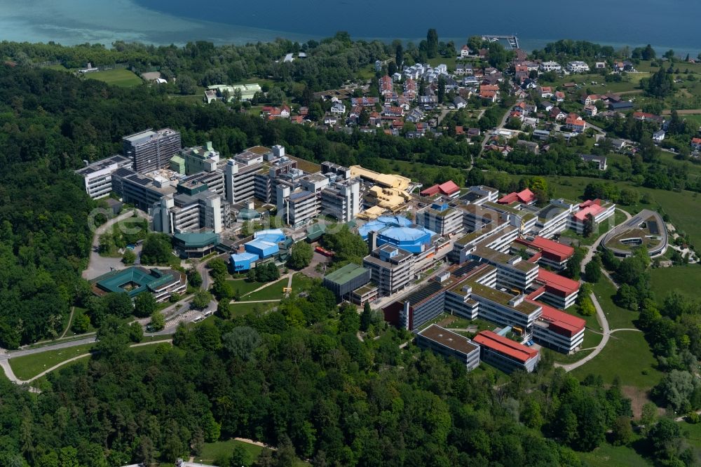 Aerial image Konstanz - Campus building of the university Konstanz in the district Egg in Konstanz in the state Baden-Wurttemberg, Germany